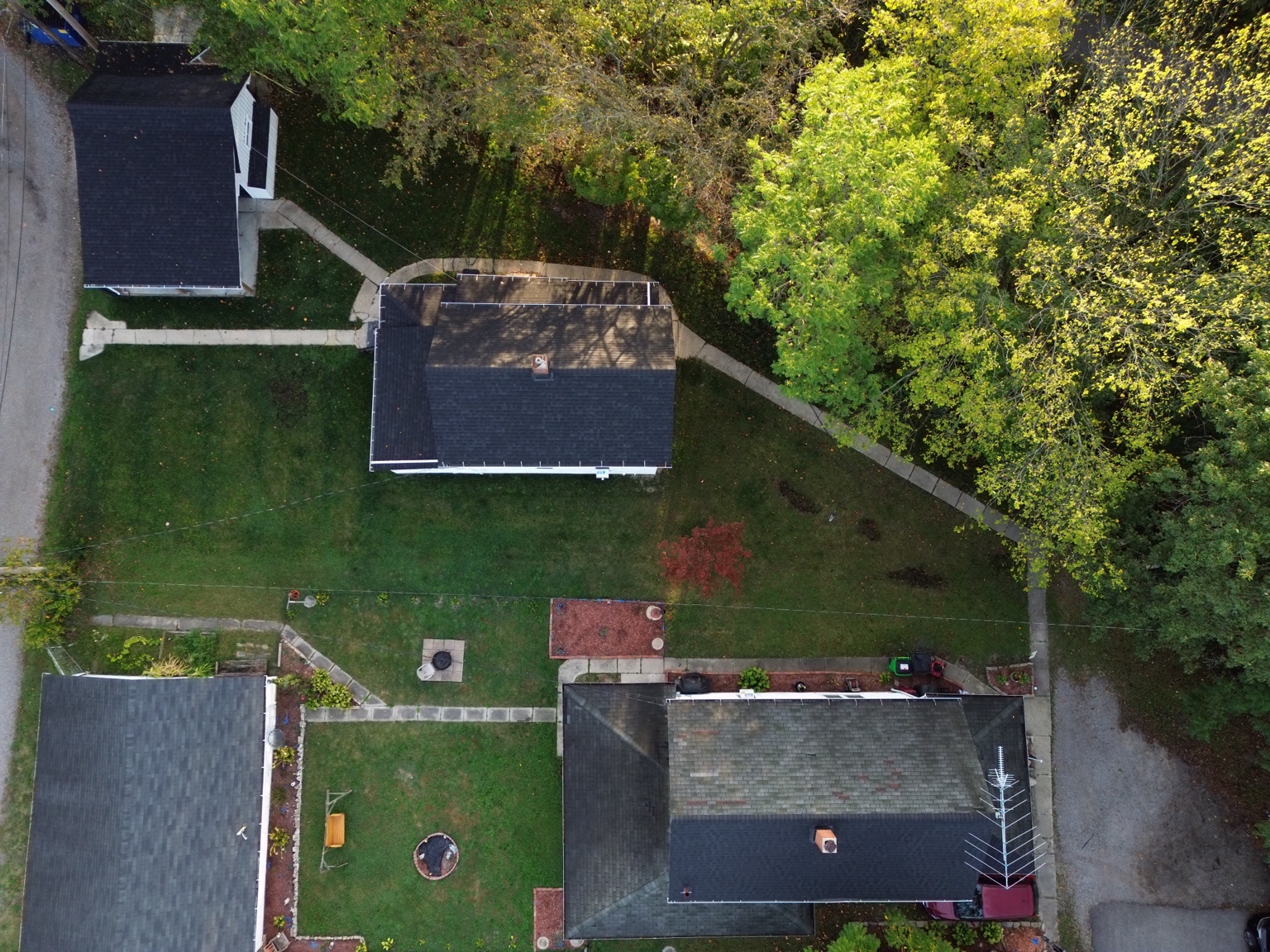 Overhead residential aerial photograph
